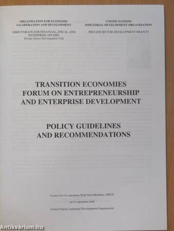 Transition economies forum on entrepreneurship and enterprise development - Policy guidelines and recommendations