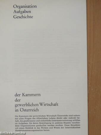 Der Kammern der gewerblichen Wirtschaft in Österreich