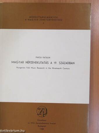 Magyar népzenekutatás a 19. században (dedikált példány)