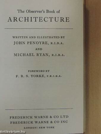 The Observer's Book of Architecture