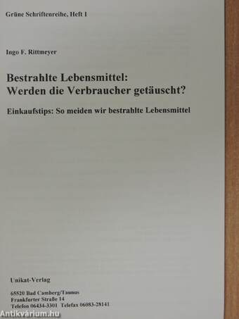 Bestrahlte Lebensmittel: Werden die Verbraucher getäuscht?