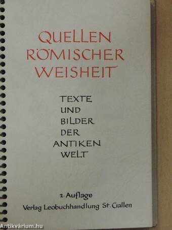 Quellen Römischer Weisheit