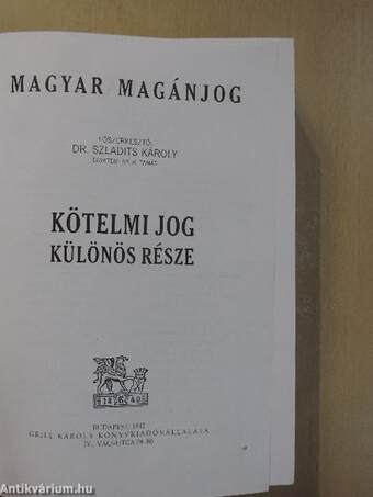 Magyar magánjog IV.