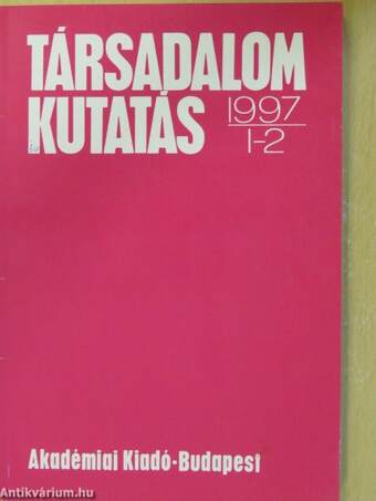 Társadalomkutatás 1997/1-2.