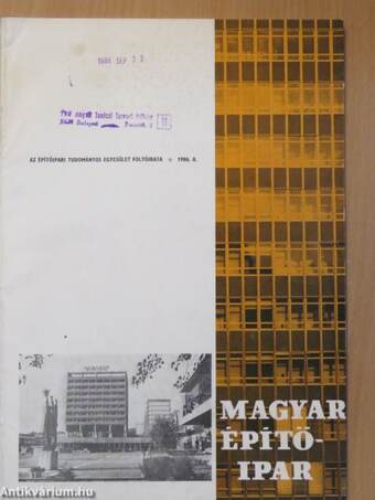 Magyar Építőipar 1986/8.
