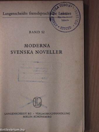 Moderna Svenska Noveller