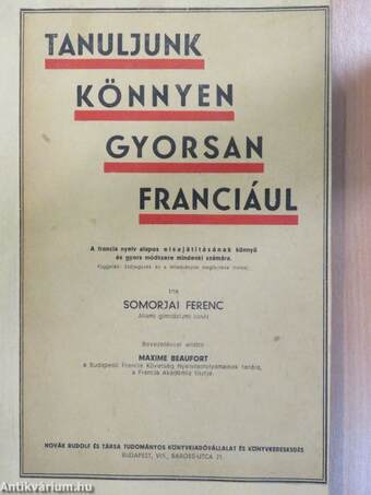 Tanuljunk könnyen, gyorsan franciául