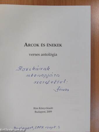 Arcok és énekek 2009 (dedikált példány)