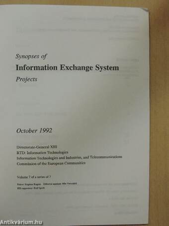 Synopses of Information Exchange System Projects October 1992