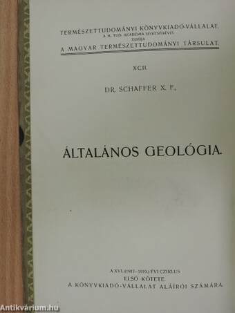 Általános geológia (rossz állapotú)