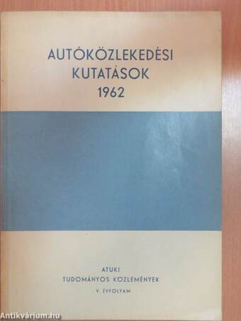 Autóközlekedési kutatások 1962