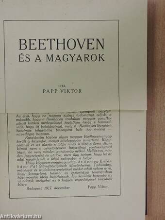 Beethoven és a magyarok (rossz állapotú)