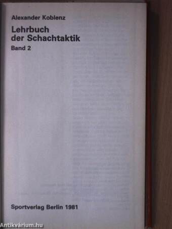 Lehrbuch der Schachtaktik 2.