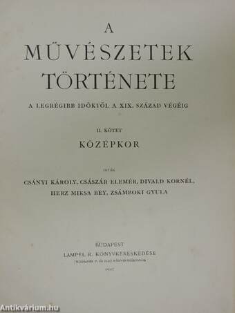 A művészetek története II. (töredék) (rossz állapotú)