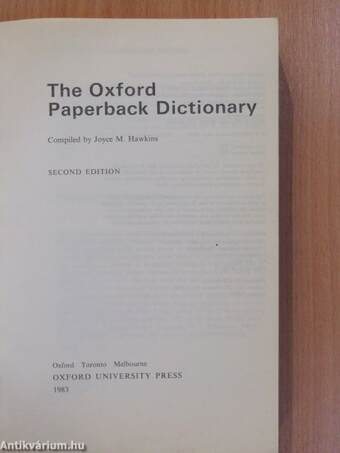 The Oxford Paperback Dictionary