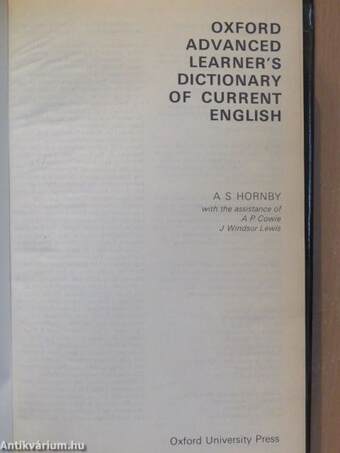 Oxford Advanced Learner's Dictionary of Current English