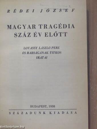 Magyar tragédia száz év előtt