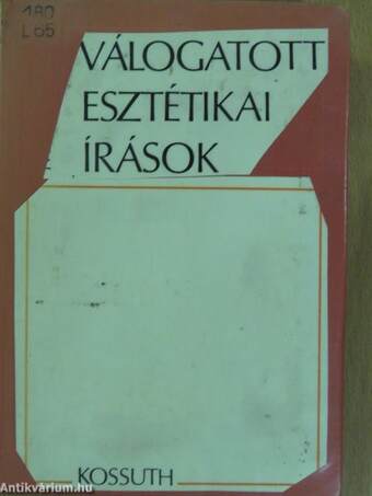 Válogatott esztétikai írások