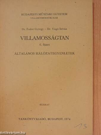 Villamosságtan 6.