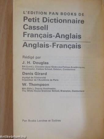 Cassell's Compact French-English/English-French Dictionary