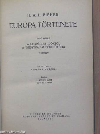 Európa története I-III.