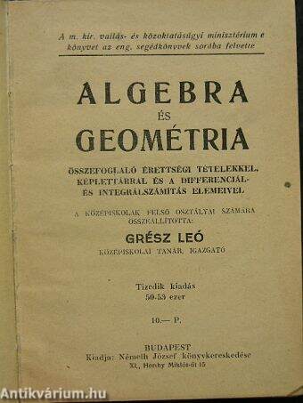 Algebra és geométria