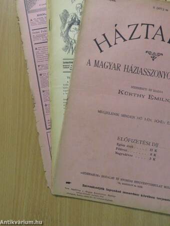 Háztartás 1908-1909. (vegyes számok) (8 db) (rossz állapotú)