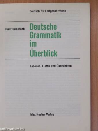 Deutsche Grammatik im Überblick