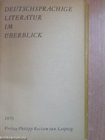 Deutschsprachige Literatur im Überblick