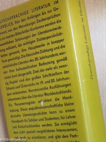 Deutschsprachige Literatur im Überblick