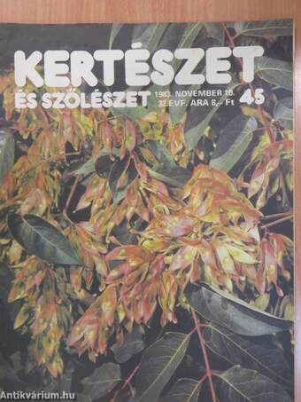 Kertészet és Szőlészet 1983. november 10.