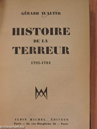 Histoire de la terreur