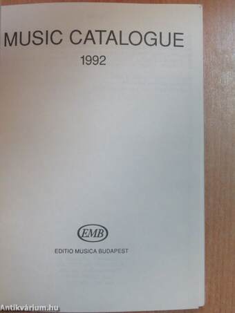 Music Catalogue 1992