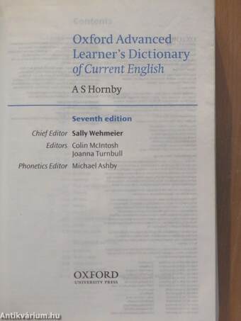 Oxford Advanced Learner's Dictionary