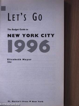 Let's Go: The Budget Guide to New York City 1996