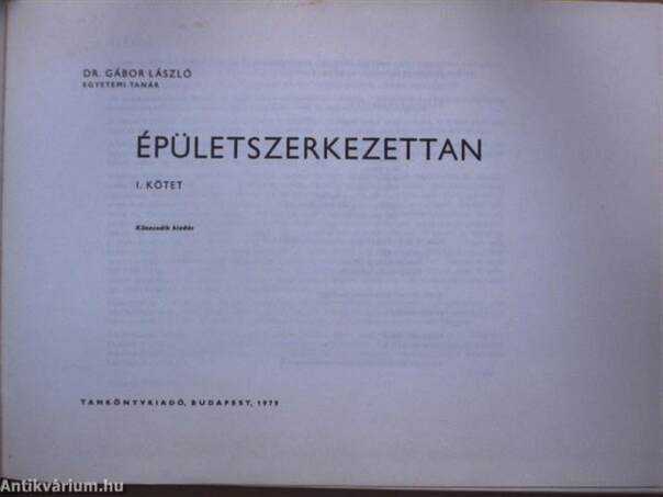 Épületszerkezettan I.