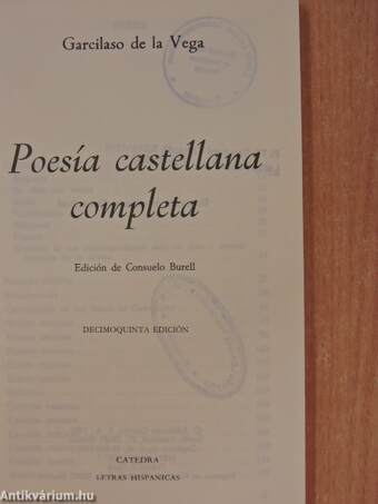 Poesía castellana completa