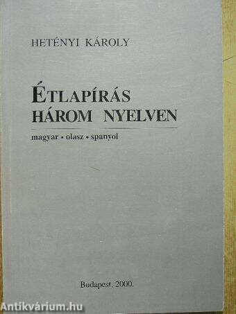 Étlapírás három nyelven