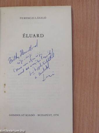 Éluard (dedikált példány)