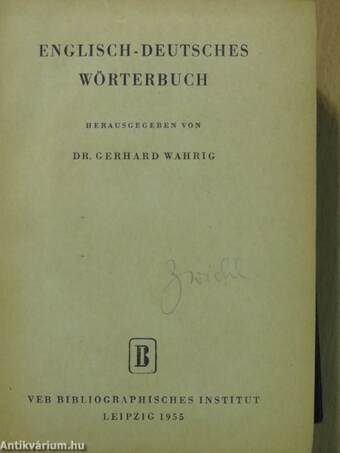 Englisch-Deutsches Wörterbuch