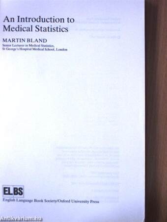 An Introduction to Medical Statistics