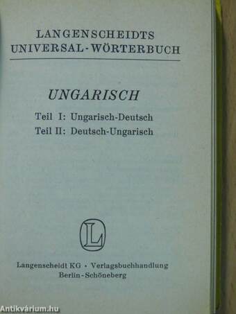 Langenscheidts Universal-Wörterbuch Ungarisch