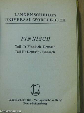 Langenscheidts Universal-Wörterbuch Finnisch