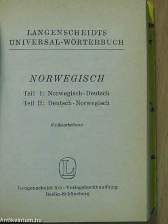 Langenscheidts Universal-Wörterbuch Norwegisch