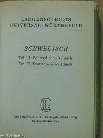 Langenscheidts Universal-Wörterbuch Schwedisch