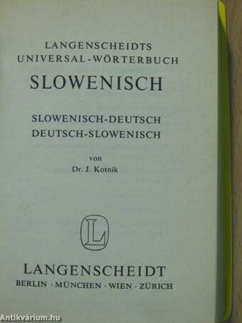 Langenscheidts Universal-Wörterbuch Slowenisch