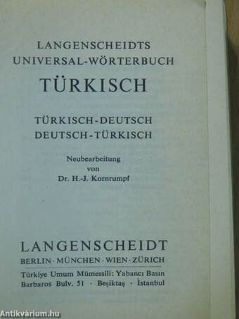 Langenscheidts Universal-Wörterbuch Türkisch