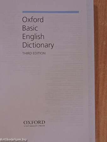 Oxford Basic English Dictionary