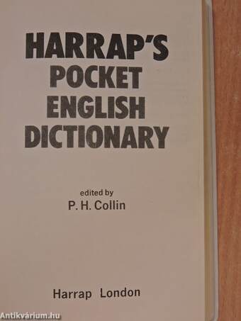 Harrap's Pocket English Dictionary