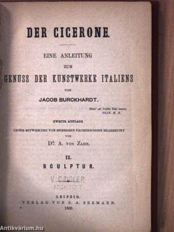 Der Cicerone I-III.